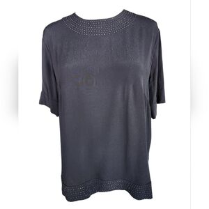 NWOT H&M Black top with Rhinestone detail